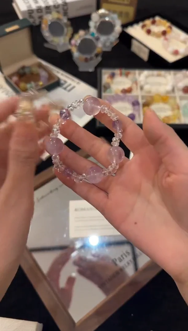 合金手链水晶紫水晶x2095