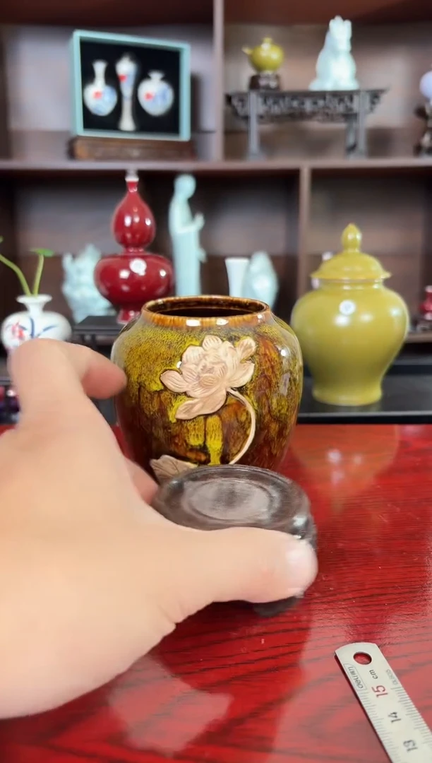 摆件瓷12.31晚微瑕小花瓶摆件缩釉