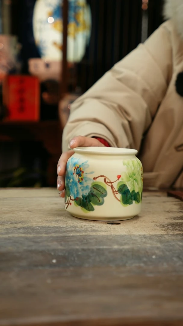 【闪购商品】瓷片景德镇纯手工釉下彩精品花瓶