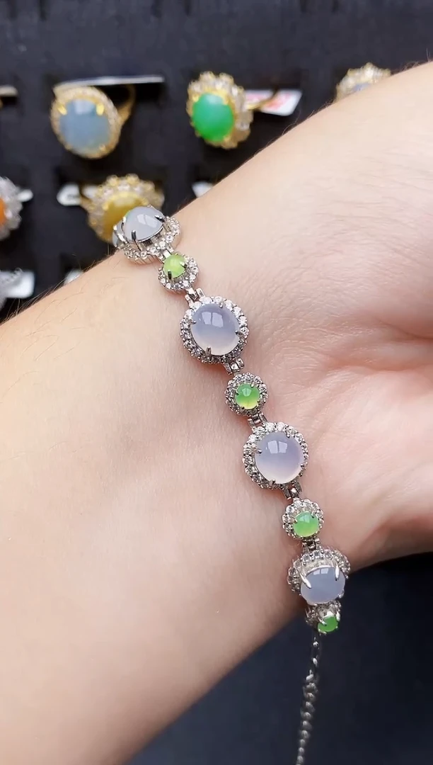 银S925镶嵌戒指翡翠4121