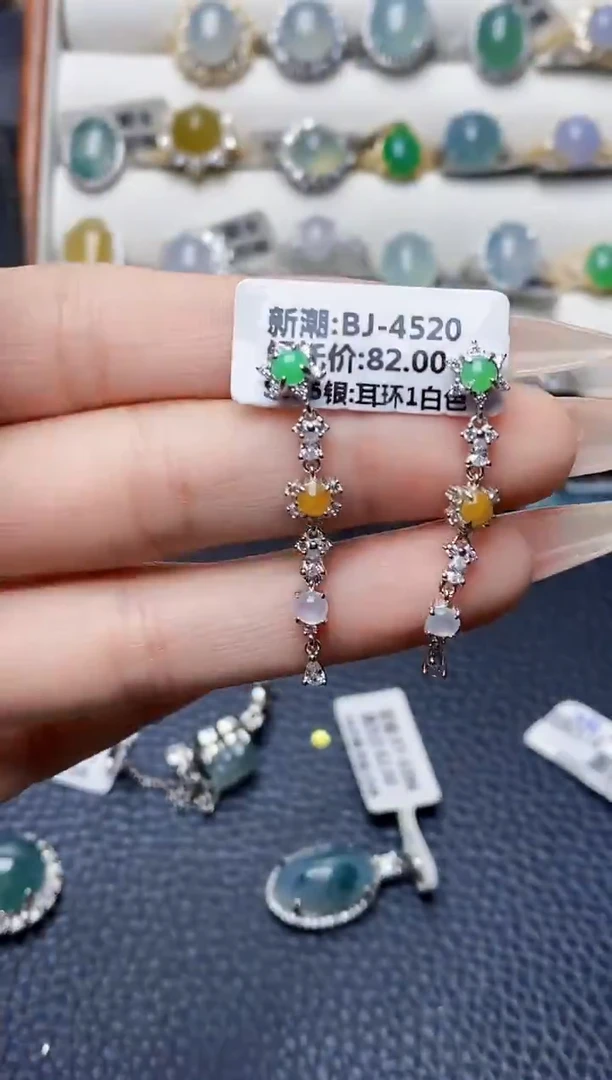 银S925镶嵌戒指翡翠5229