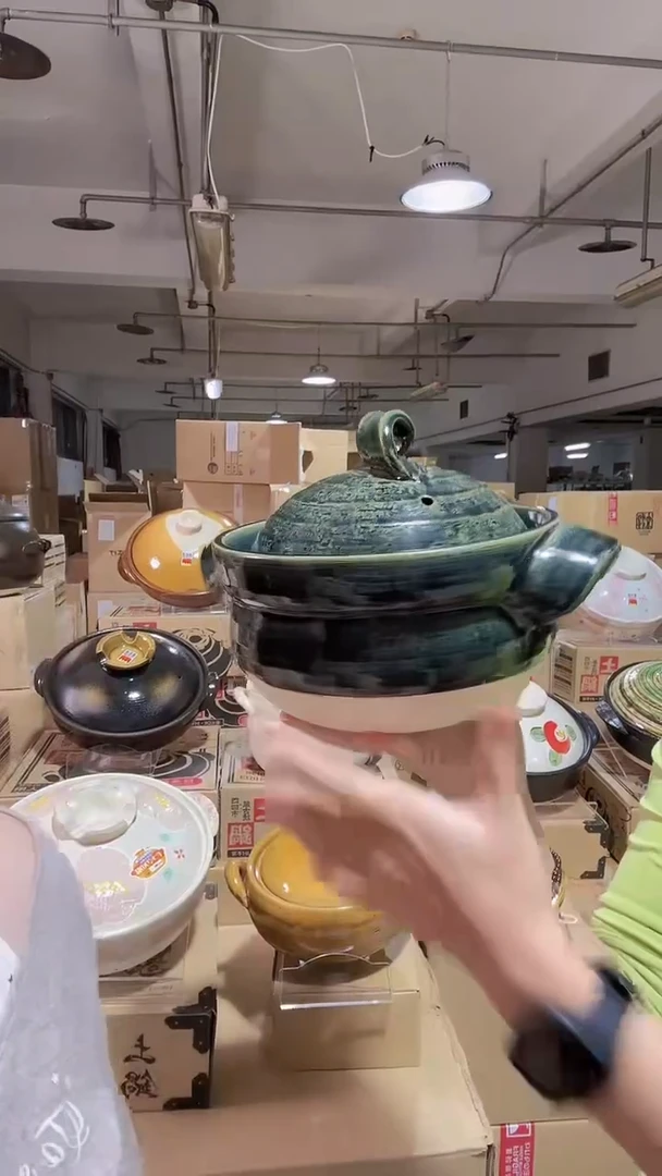 信乐烧将军土锅织布3合炊饭锅1.5L