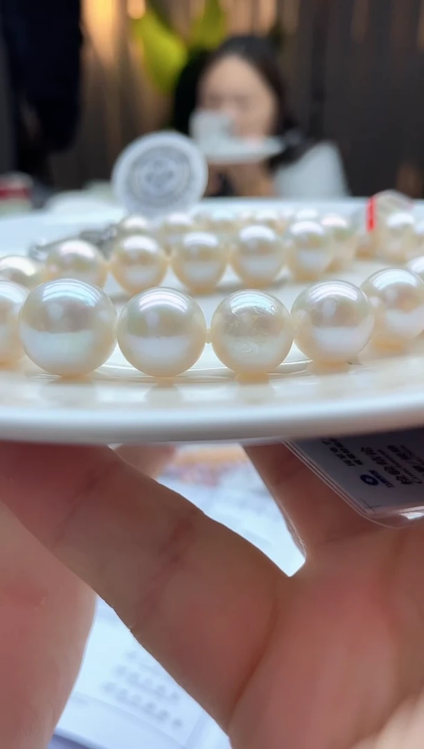 项链未镶嵌淡水珍珠999   12-16mm莎白全珠项链（多样性发一）