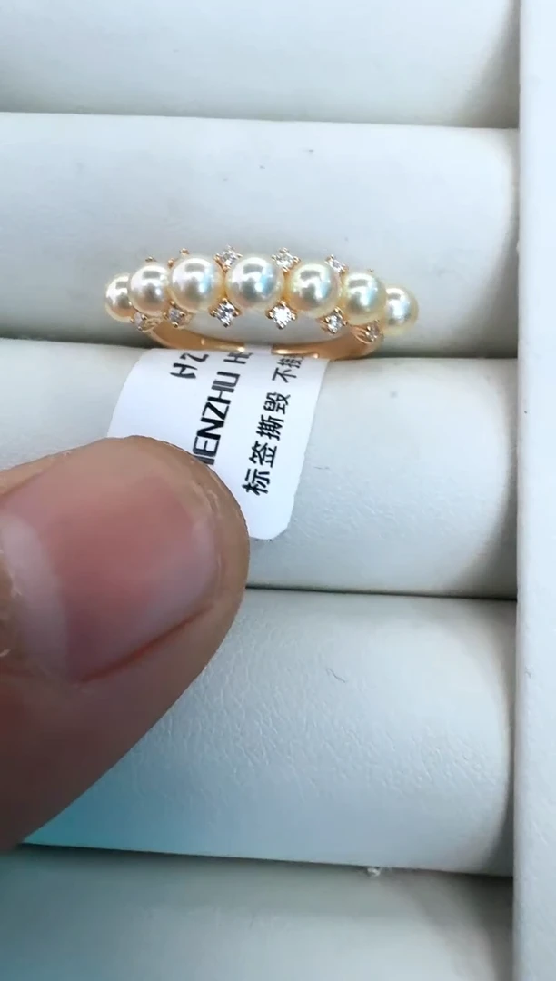 【闪购商品】海水珍珠戒指银S925镶嵌戒指