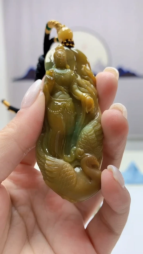 定制翡翠未镶嵌4898ms-毛货21观音