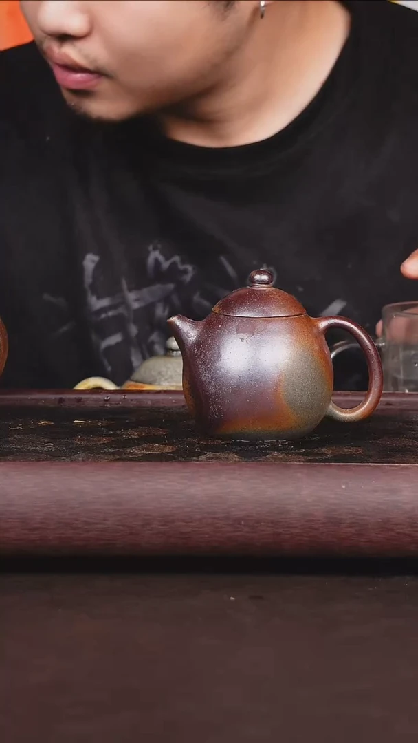 茶壶紫砂西****牛柴烧 龙蛋