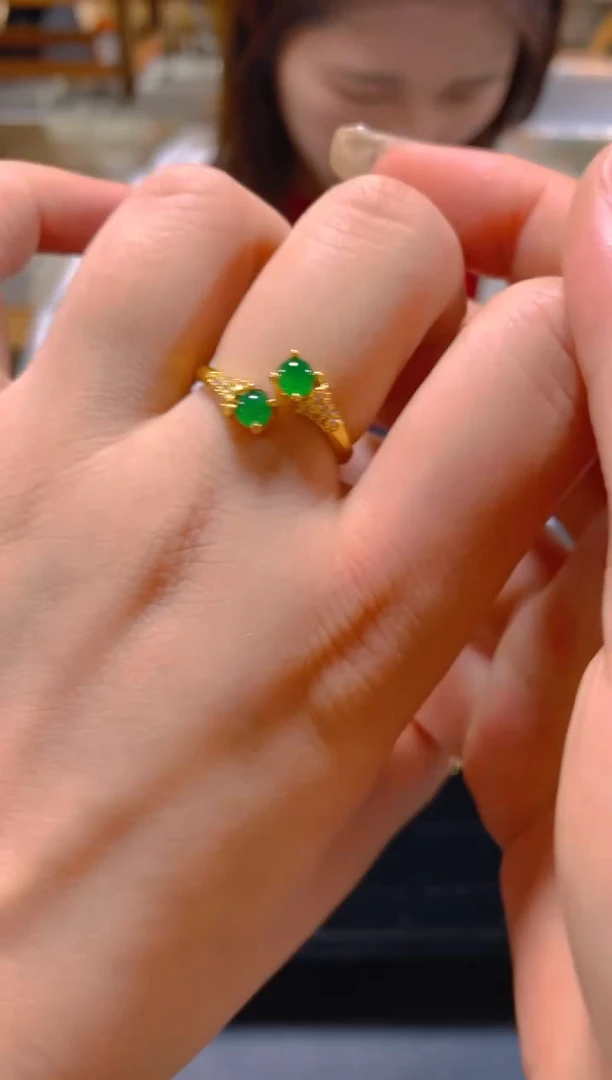 未镶嵌戒指翡翠多样性发一