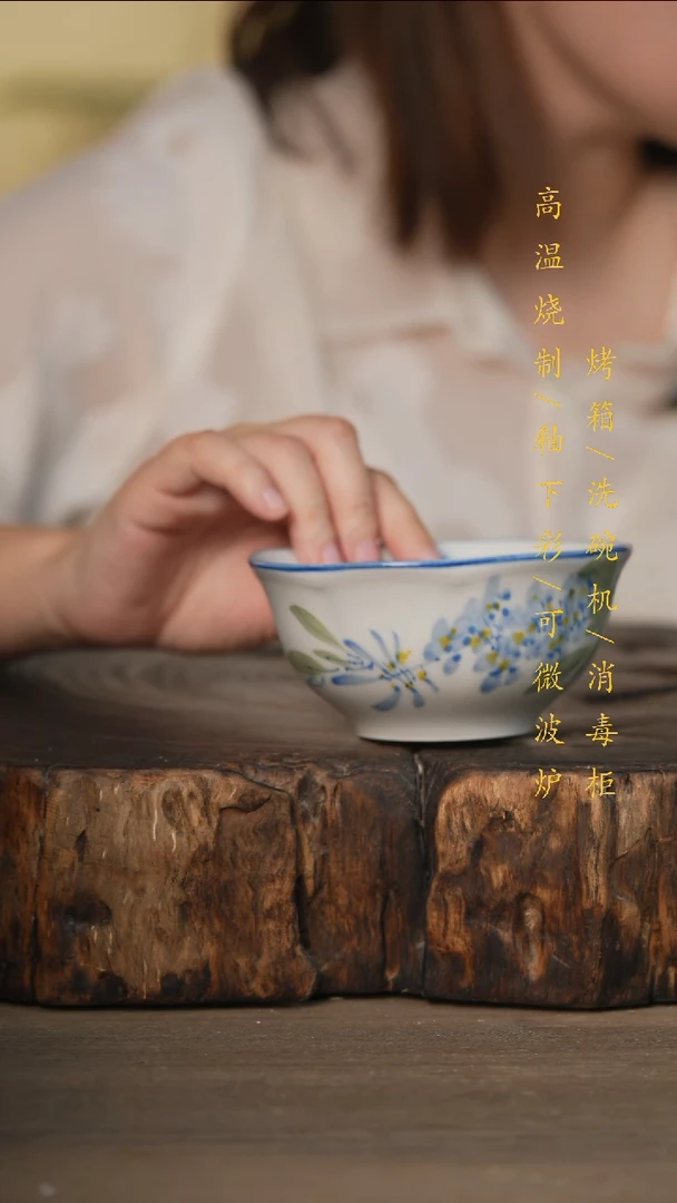 瓷片景德镇高温釉下彩可微波烤箱洗碗机