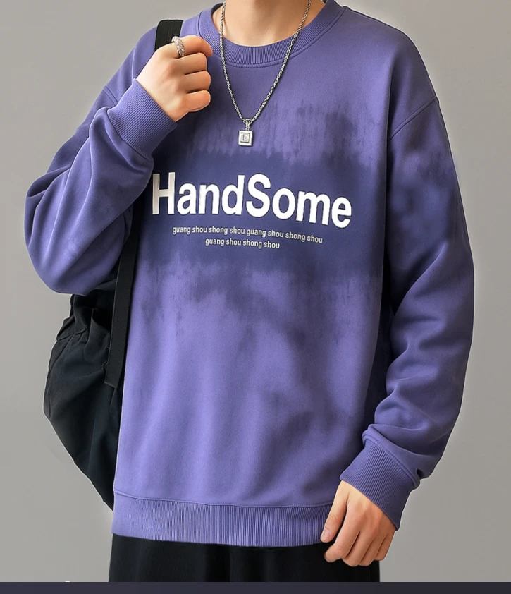 青少年卫衣2025男春秋季印花长袖t恤初高中学生中大童男孩打底衫