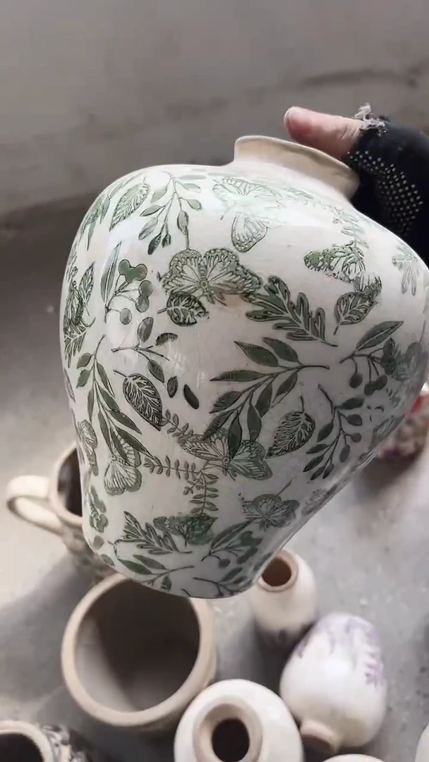 【闪购商品】陶瓷花盆高23CM内口5.5CM 