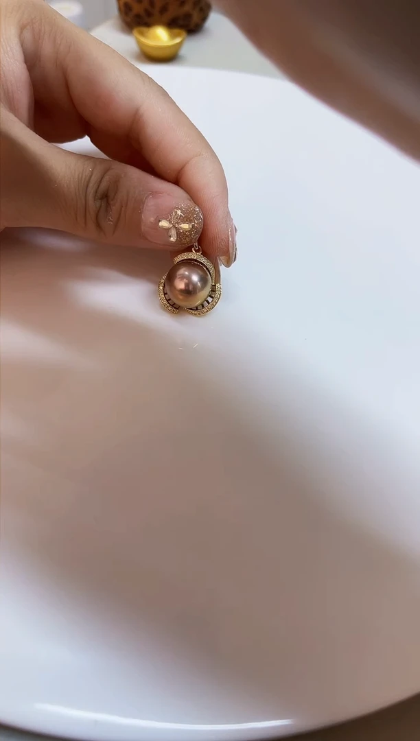 颈饰银S925镶嵌淡水珍珠12.5MM