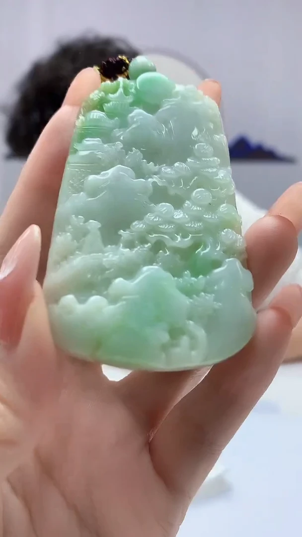 【闪购商品】定制翡翠未镶嵌4688DD-毛货挂件165