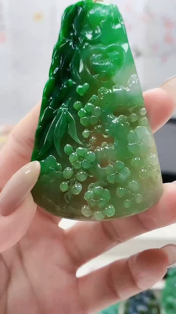 未镶嵌定制翡翠4852lr-毛货挂件63