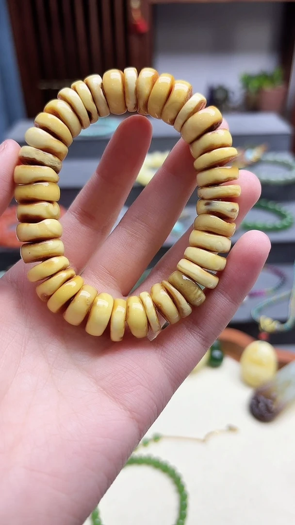 裸石蜜蜡未镶嵌蜜蜡直切手串GW