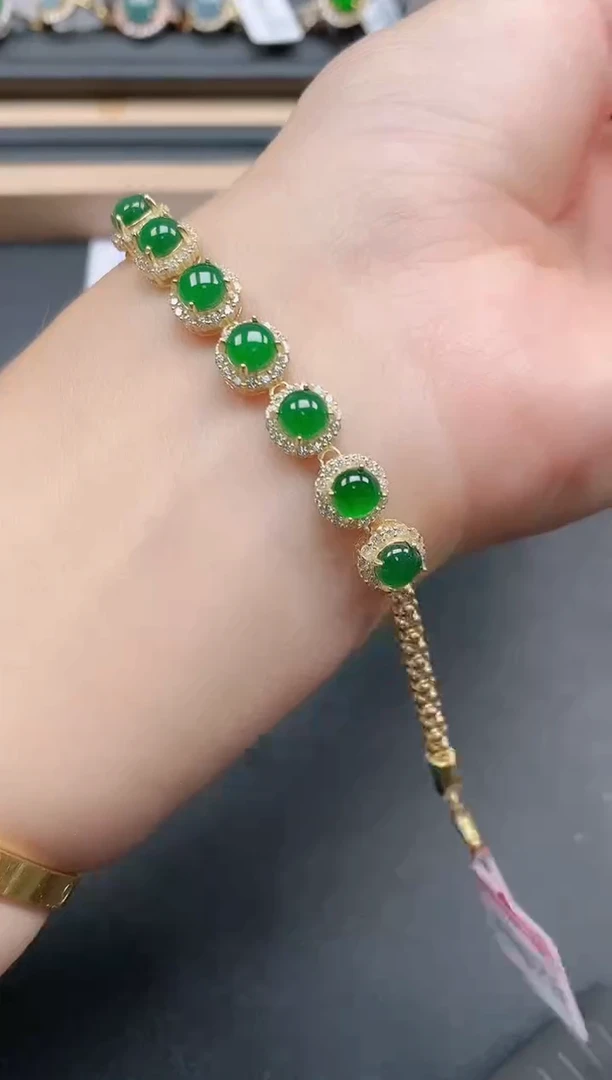 银S925镶嵌戒指翡翠111