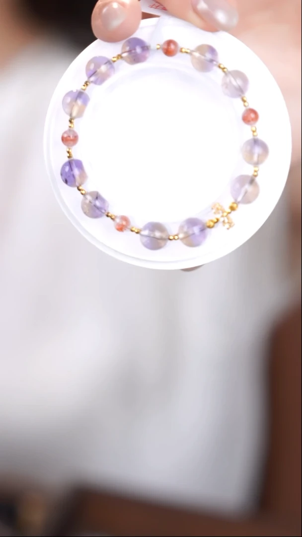 18K金镶嵌手链水晶@