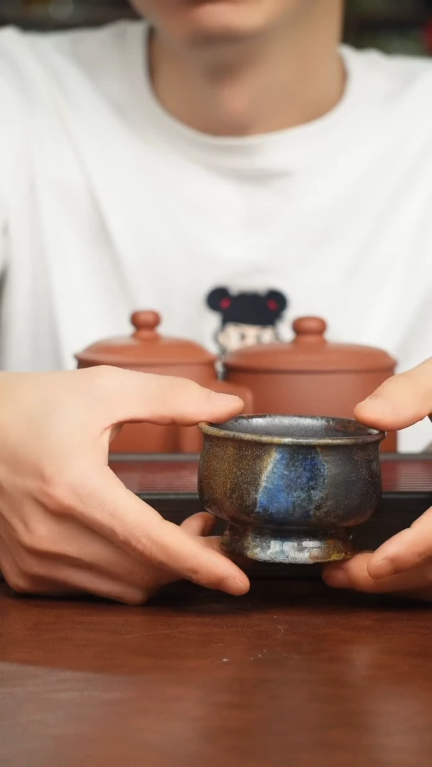 茶杯紫砂小*柴烧主人杯