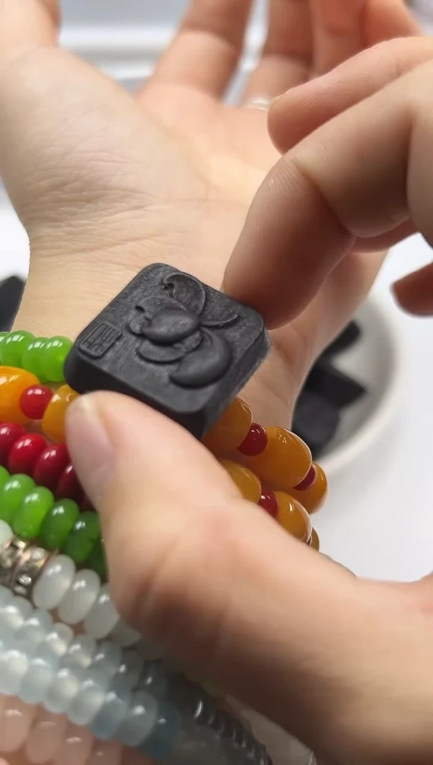 散珠檀香木w1747沉沉莲花牌*1个