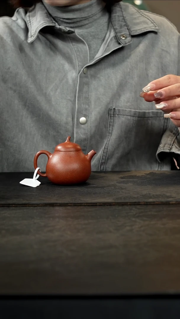 茶壶紫砂茄瓜红降坡150cc