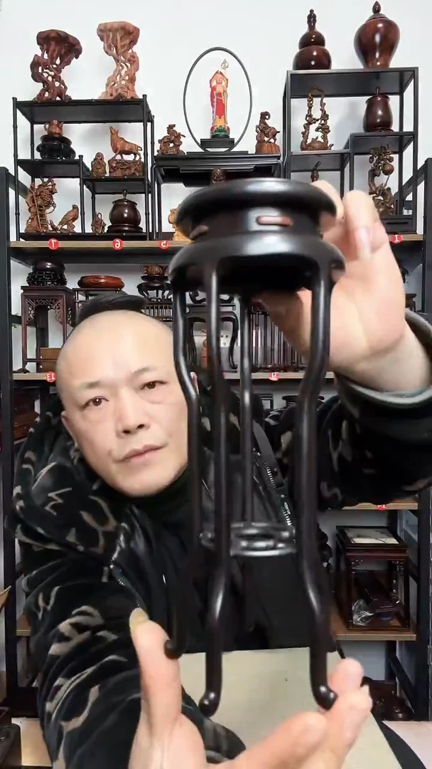 紫砂底座木外径8.5内径7.5高23