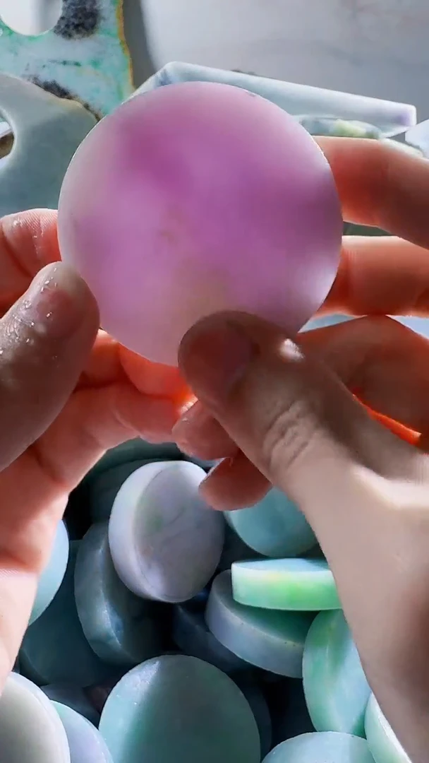 翡翠裸石缅甸翡翠A货文9110