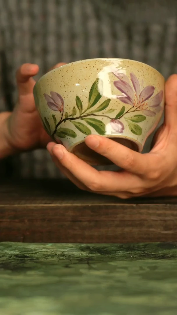 陶瓷青诗集手工手绘瓷器