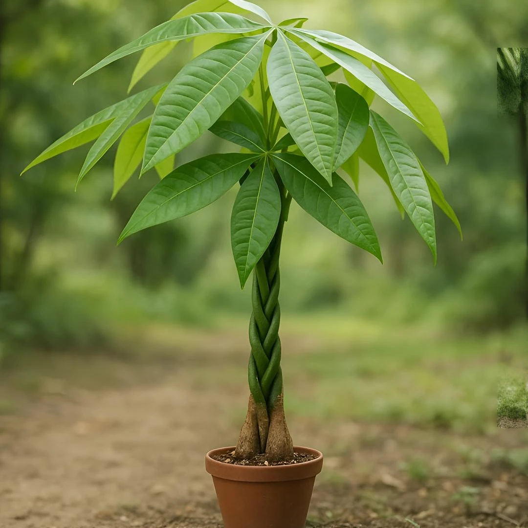 带叶五辫发财树盆栽【室内旺宅花卉绿植防辐射可净化空气,常绿】