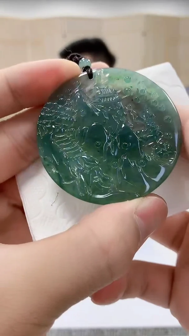 【闪购商品】定制翡翠未镶嵌5152bb-毛货挂件54