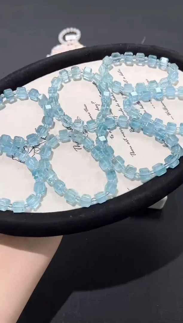 未镶嵌手串托帕石5a多样性发其一【1条】默认微瑕9+mm