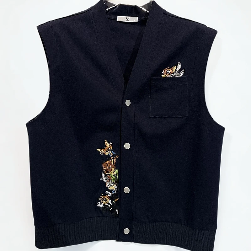 【NXX】25春夏设计师系列刺绣卡通动漫马甲背心