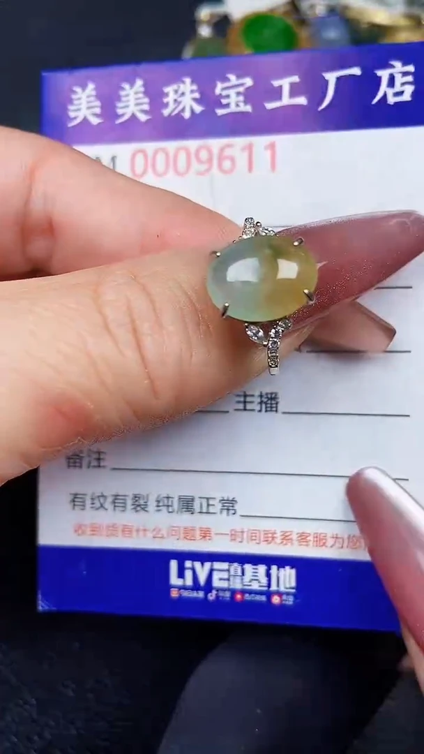 翡翠银S925镶嵌颈饰9611