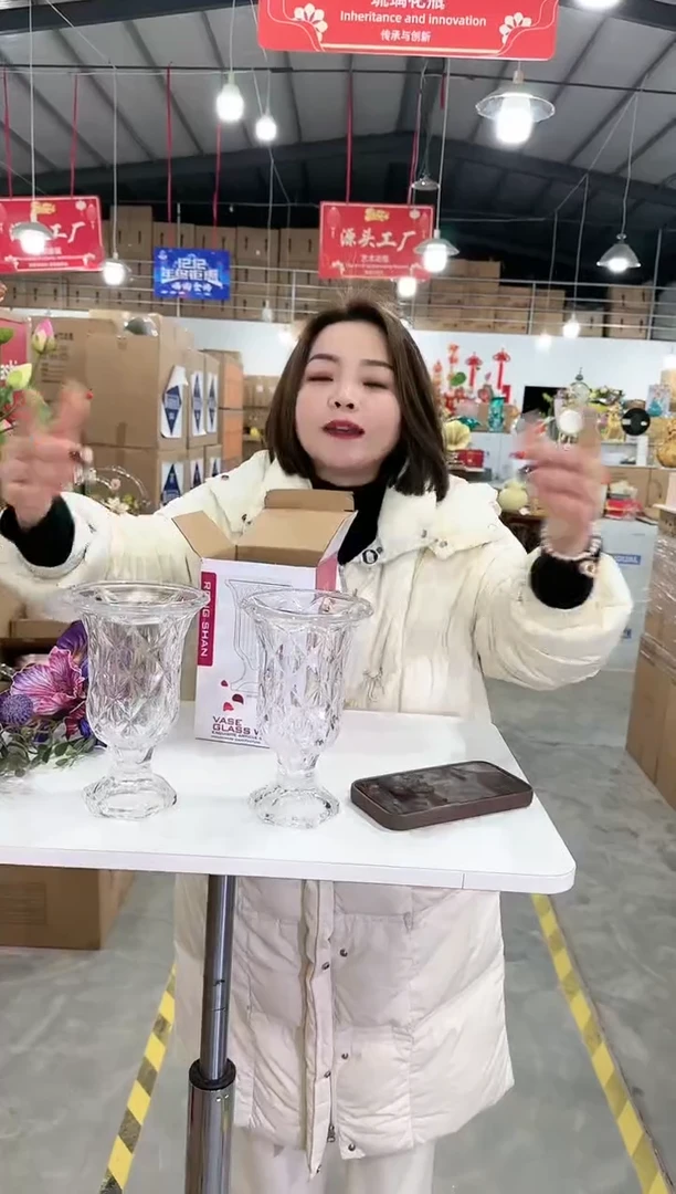 【闪购商品】玻璃于清花器I-早45两只