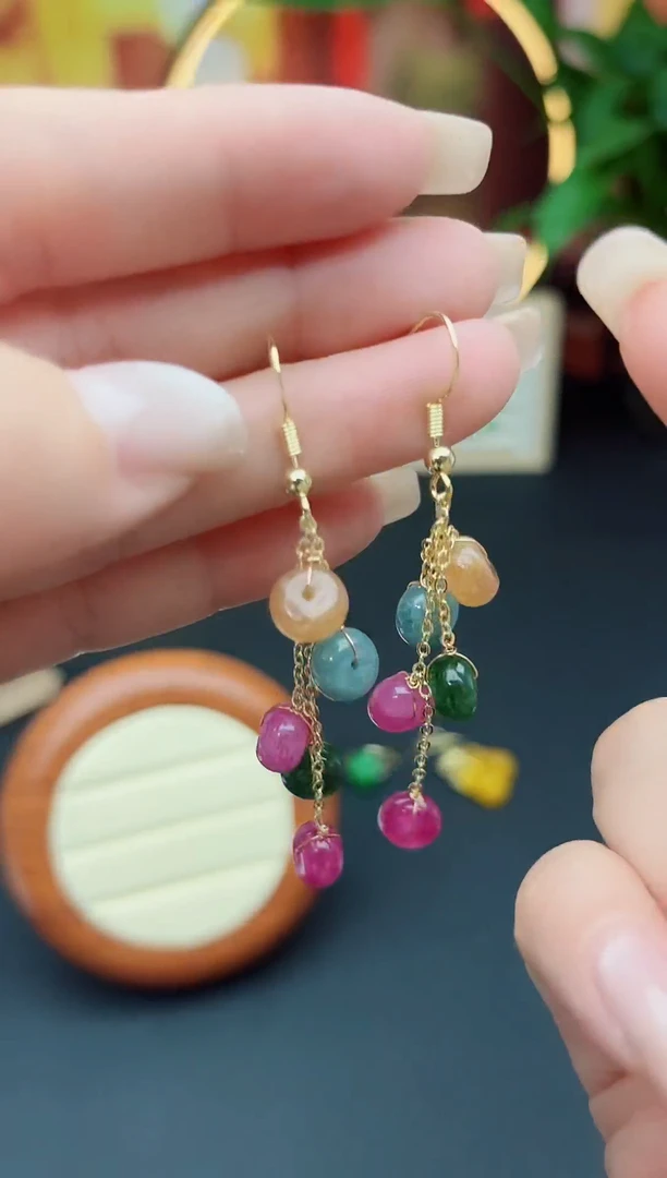 玛瑙/玉髓耳饰银S925镶嵌910