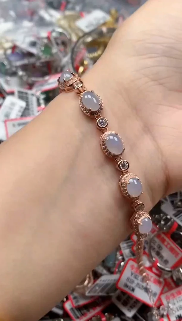 银S925镶嵌戒指翡翠天然A货缅甸翡翠