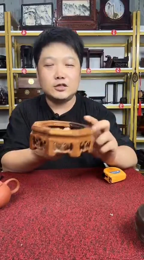 紫檀木类书架八角架子10CM
