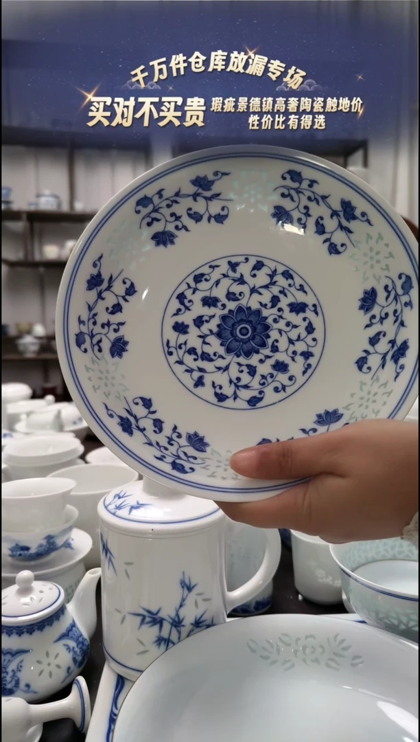 【闪购商品】瓷万寿莲8寸窝盘2只装