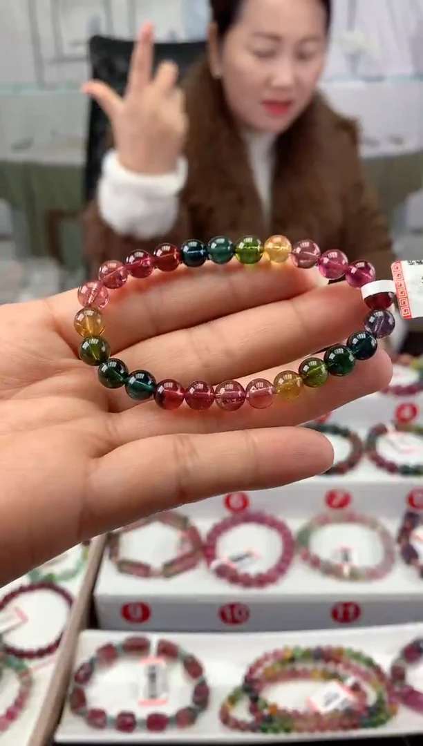 未镶嵌手串碧玺多样性发一条