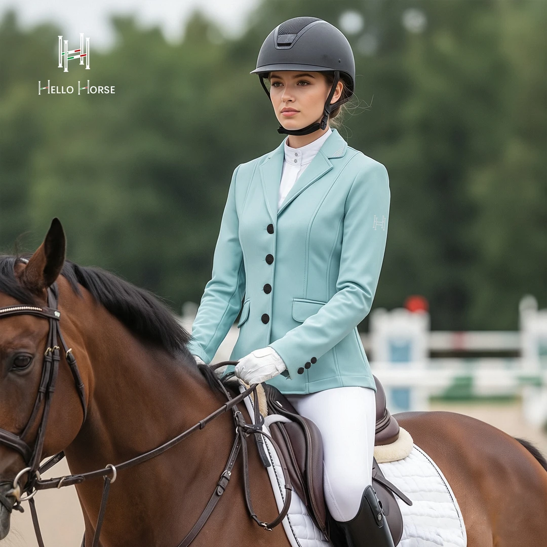 Hello Horse马术骑士收腰简约弹力运动西服外套