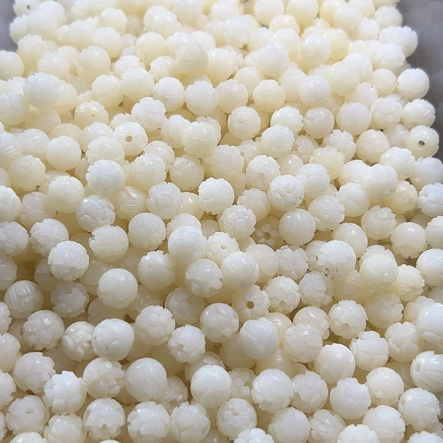 菩提根10mm素白步步生莲10颗