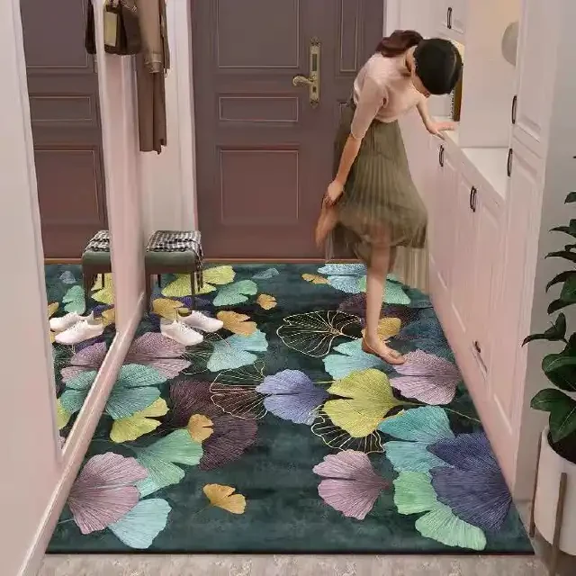 8348【100*200】 硅藻泥吸水防滑地垫门口地毯玄浴室简约入户门