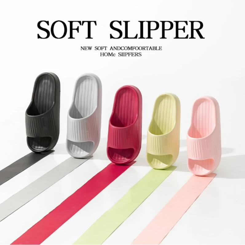 马卡龙休闲耐磨凉拖鞋柔软夏天一字拖红色简约休闲凉拖鞋防滑