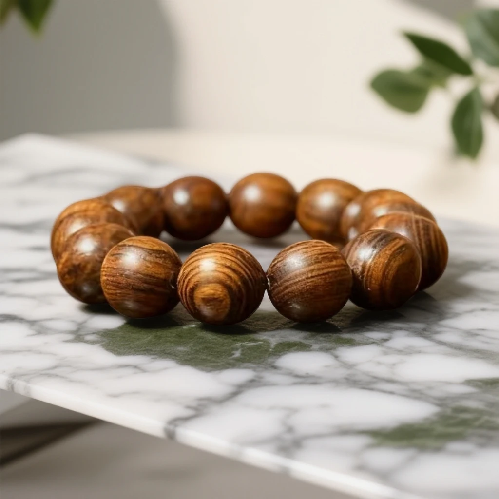 水波纹圆珠阴沉木单圈034【无礼盒】