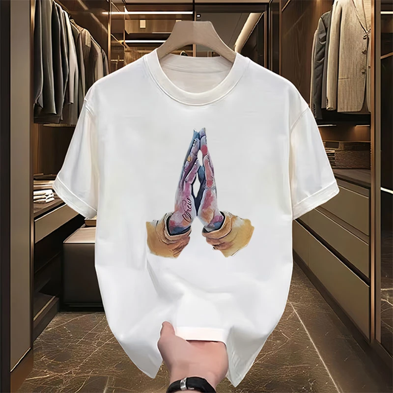 啄木鸟2025新款男士短袖t恤潮流圆领半袖夏季美式纯棉男装体恤