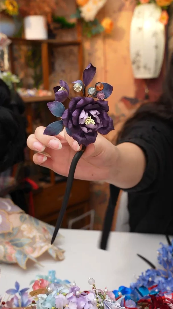 铜锆石锦簪阁绒花孤孤专场