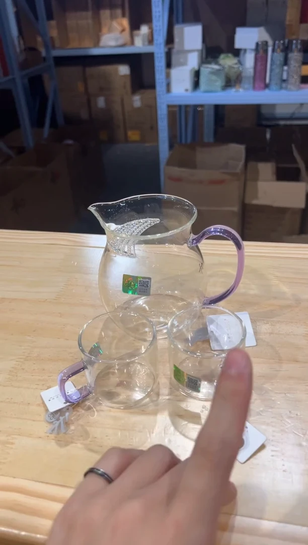 禾器-观禄煮茶器-浅紫色+清禾杯浅紫2只