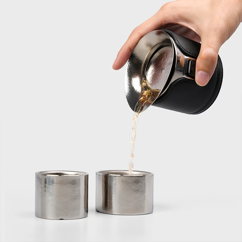 所器&沏派纯钛茶具套装高端便携泡茶壶户外露营轻量茶杯礼盒礼物