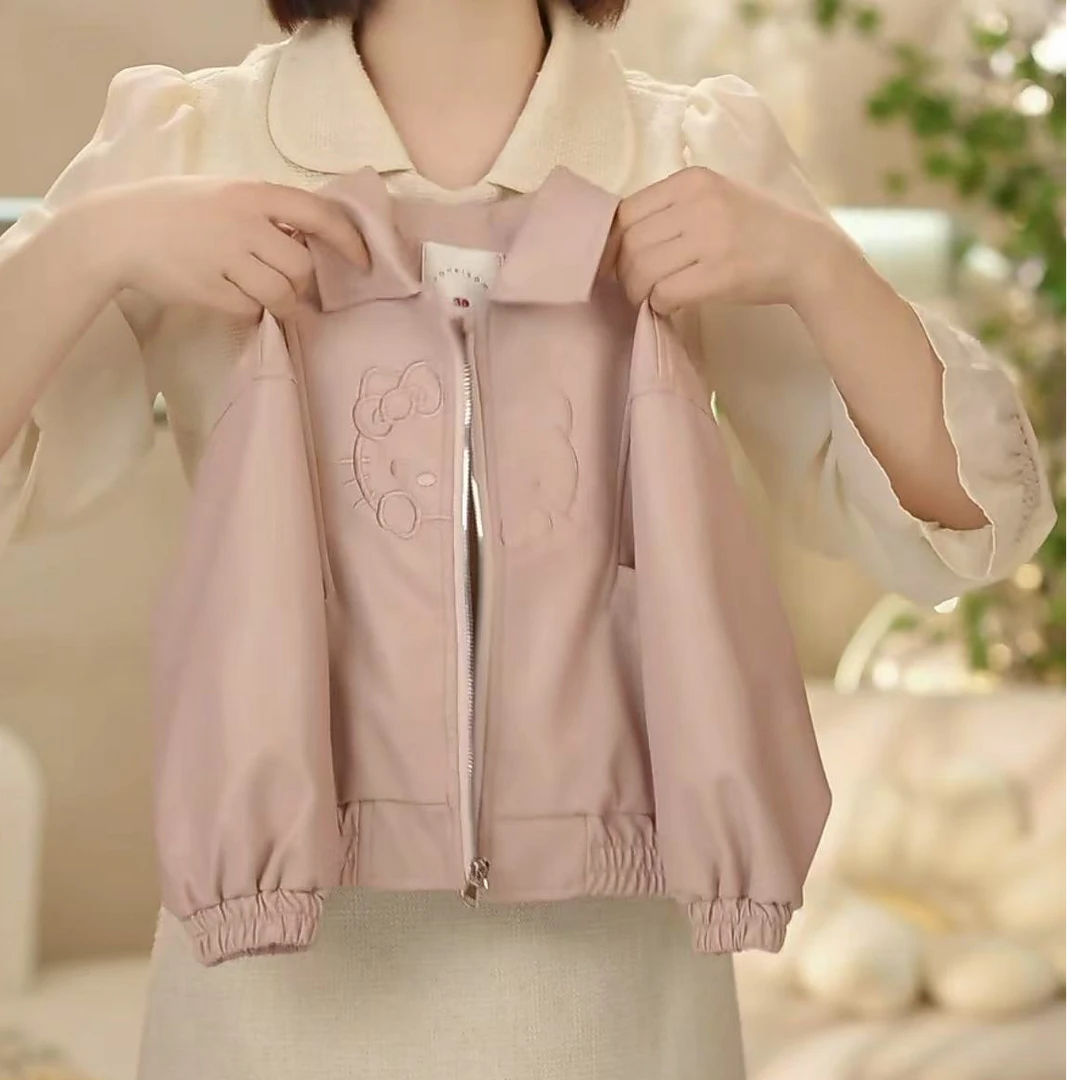 女童皮衣外套春季2025新款儿童洋气韩版长袖上衣
