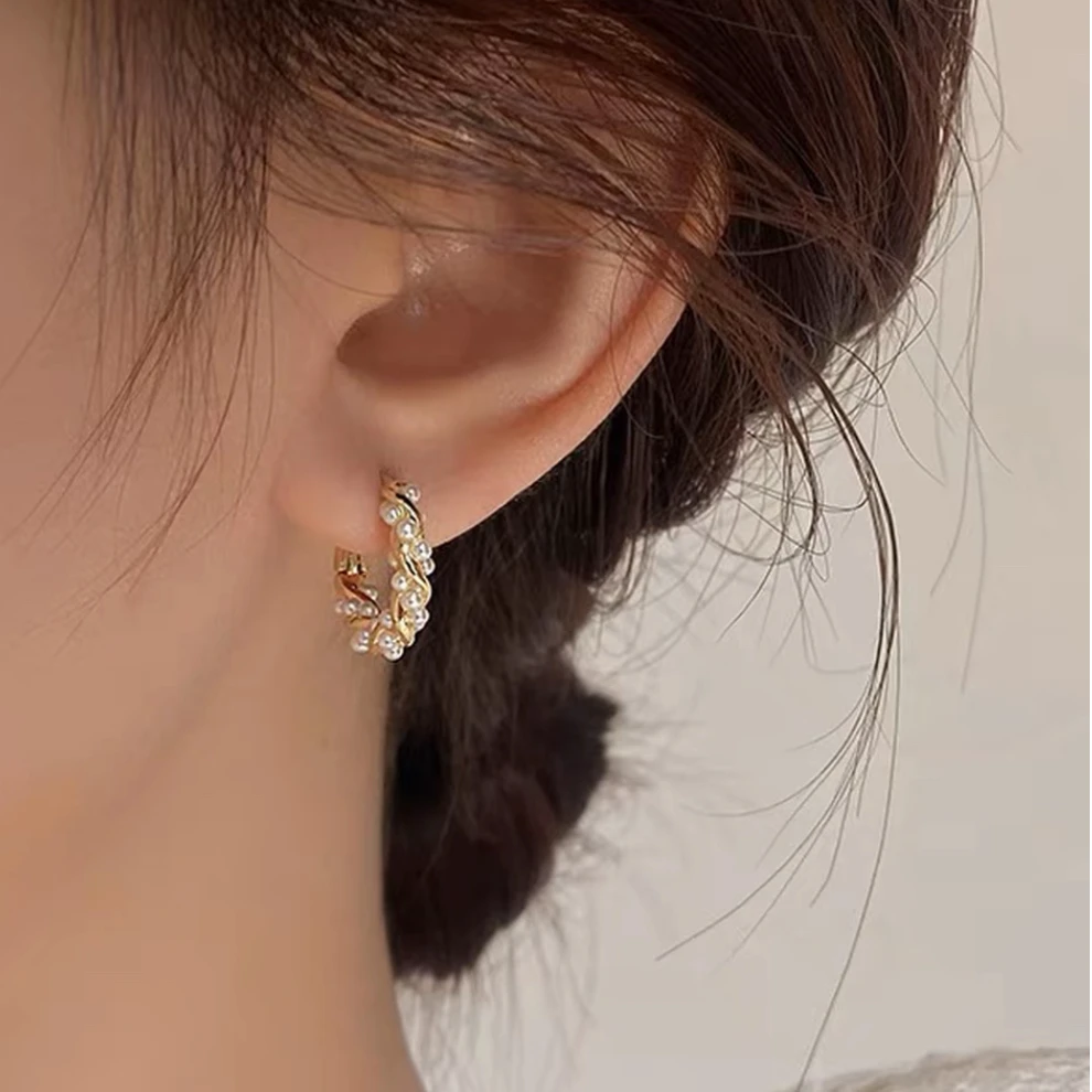 铜合金锆石耳饰 S078时尚百搭耳饰