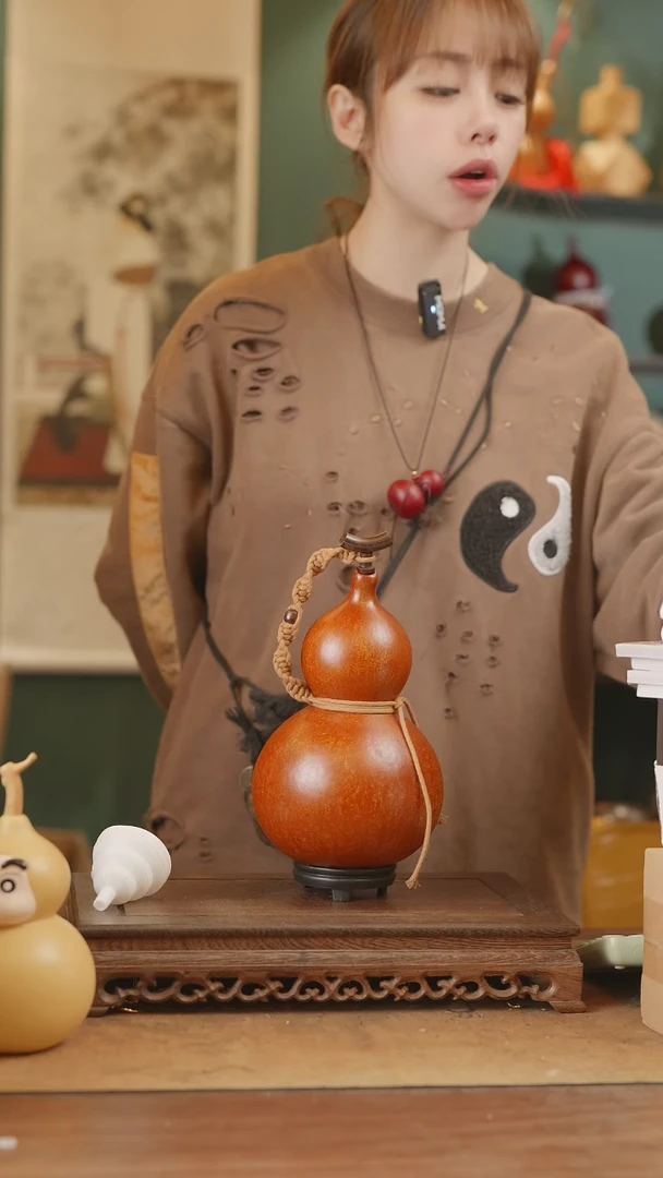 【闪购商品】236号精品天然大漆工艺防渗内胆酒葫芦~