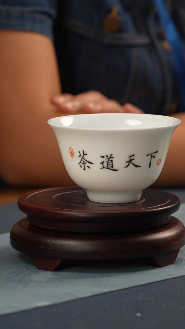 杯子非遗传承人-江会松-题字压手杯